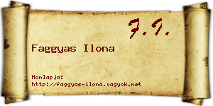 Faggyas Ilona névjegykártya